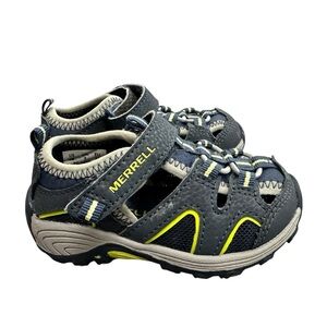 Merrell  Hydro H20 Hiker Sandals  Navy and Lime Green  Toddler Size 6